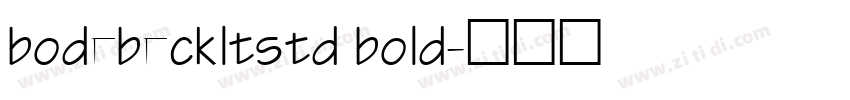 bodebeckltstd bold字体转换